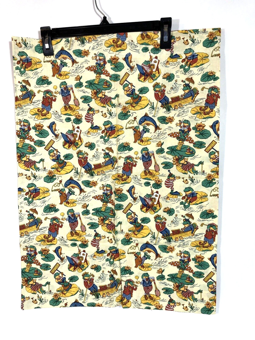 Pillowcase Frog Sports Swim Mushroom Fish Handmade Standard Size Yellow Green